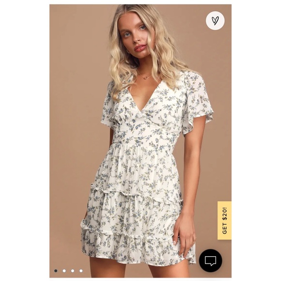 Lulu’s So True White Mini Dress Size M - Picture 2 of 7